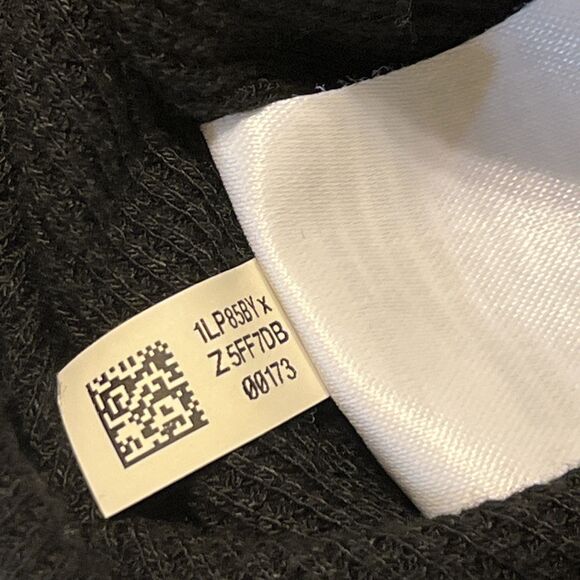 American Eagle Black Ribbed Mock Neck Long Sleeve Top Size S Stretch Fitted - Picture 7 of 9